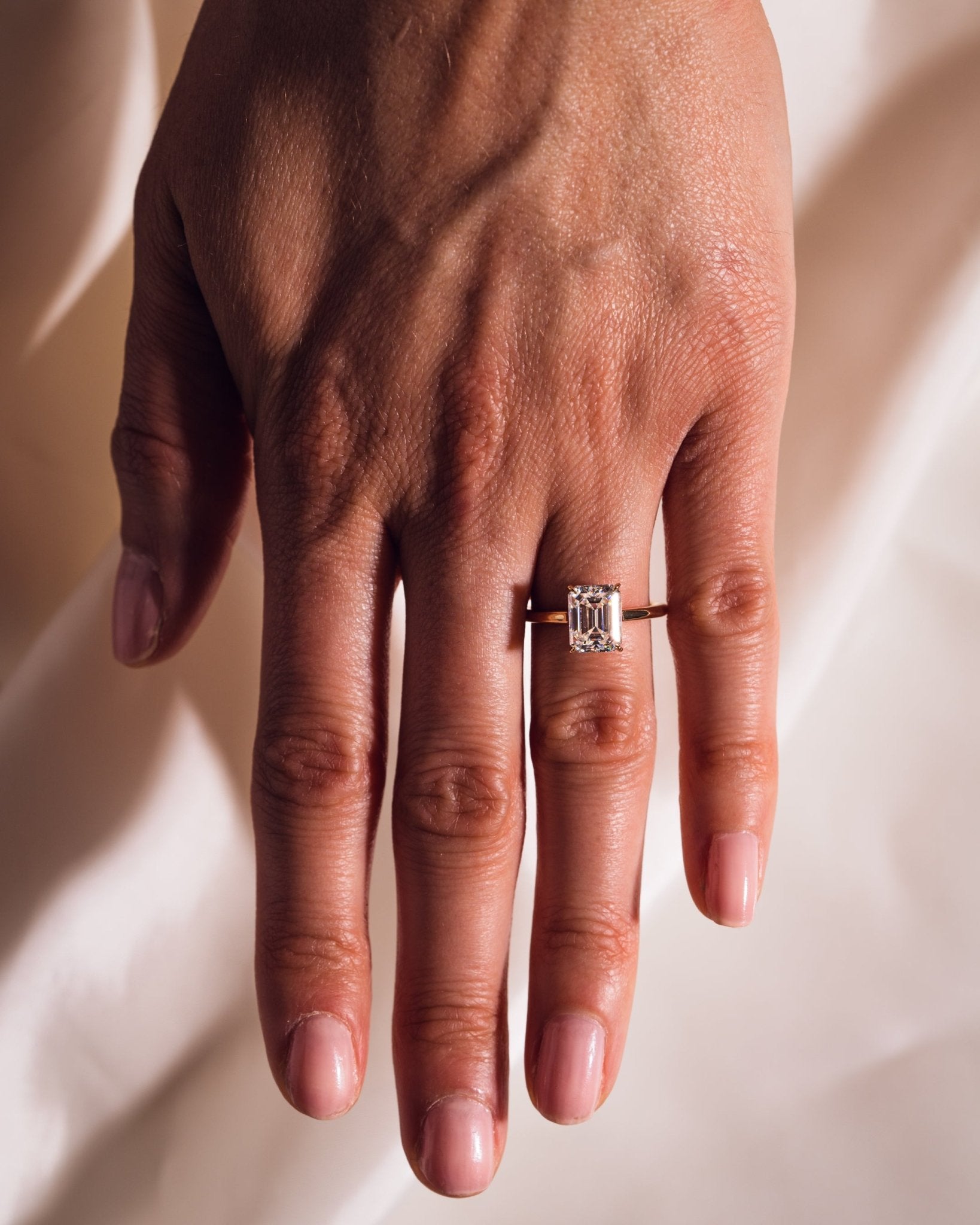 Cushion Hidden Halo Lab Grown Diamond Engagement Ring
